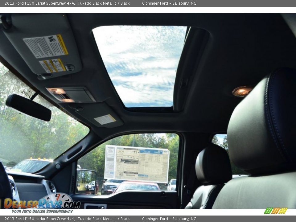 2013 Ford F150 Lariat SuperCrew 4x4 Tuxedo Black Metallic / Black Photo #12