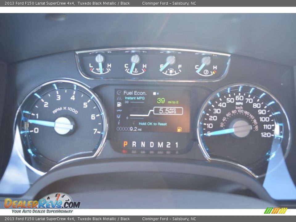 2013 Ford F150 Lariat SuperCrew 4x4 Tuxedo Black Metallic / Black Photo #20
