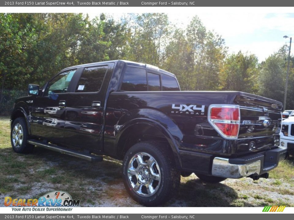 2013 Ford F150 Lariat SuperCrew 4x4 Tuxedo Black Metallic / Black Photo #24