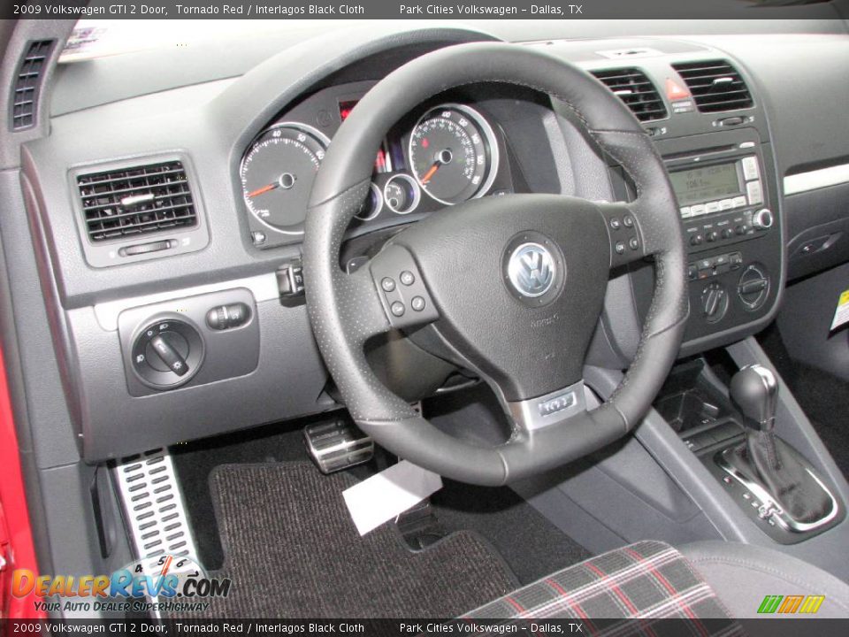 2009 Volkswagen GTI 2 Door Tornado Red / Interlagos Black Cloth Photo #14