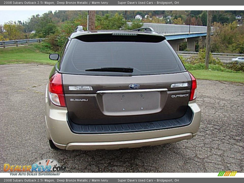 2008 Subaru Outback 2.5i Wagon Deep Bronze Metallic / Warm Ivory Photo #6