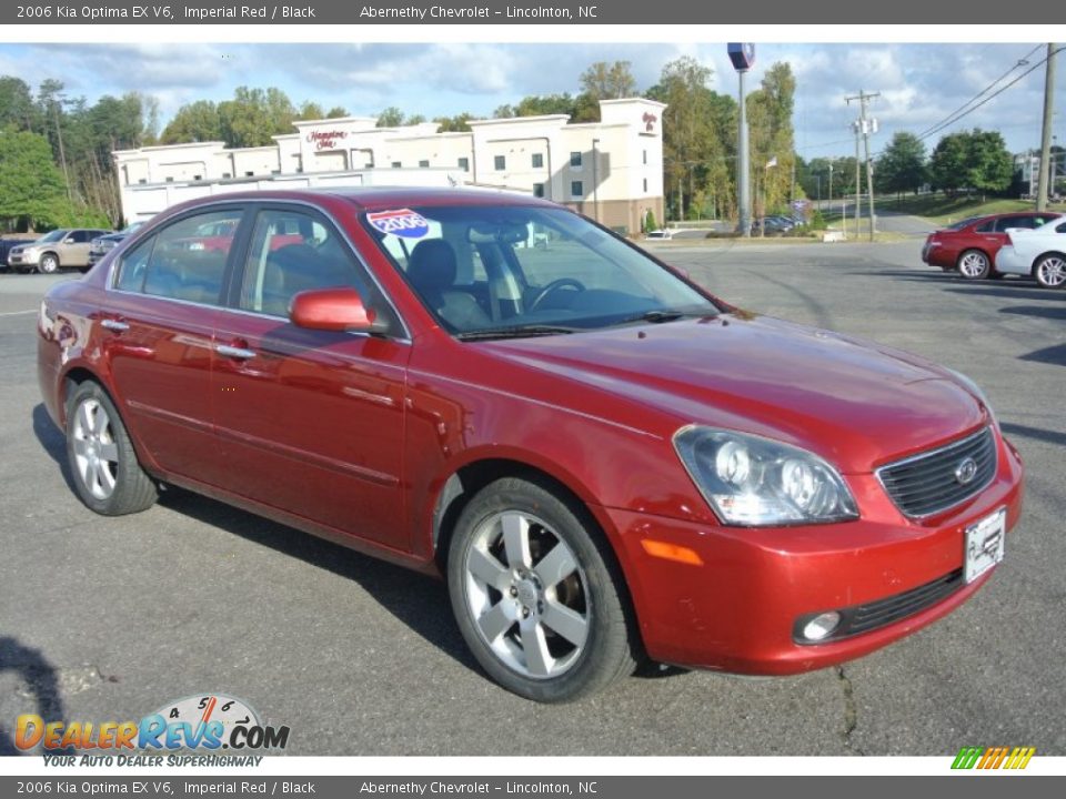 2006 Kia Optima EX V6 Imperial Red / Black Photo #1