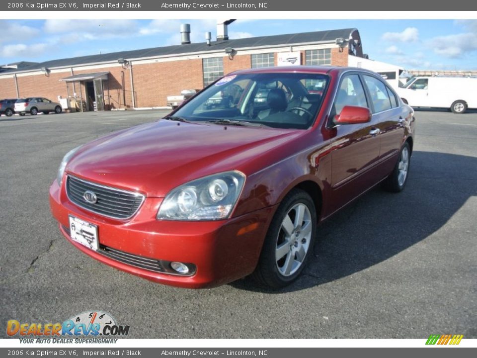 2006 Kia Optima EX V6 Imperial Red / Black Photo #2
