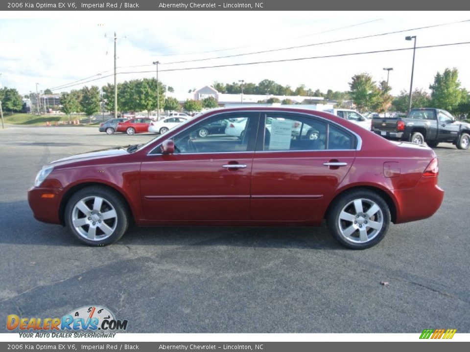 2006 Kia Optima EX V6 Imperial Red / Black Photo #3