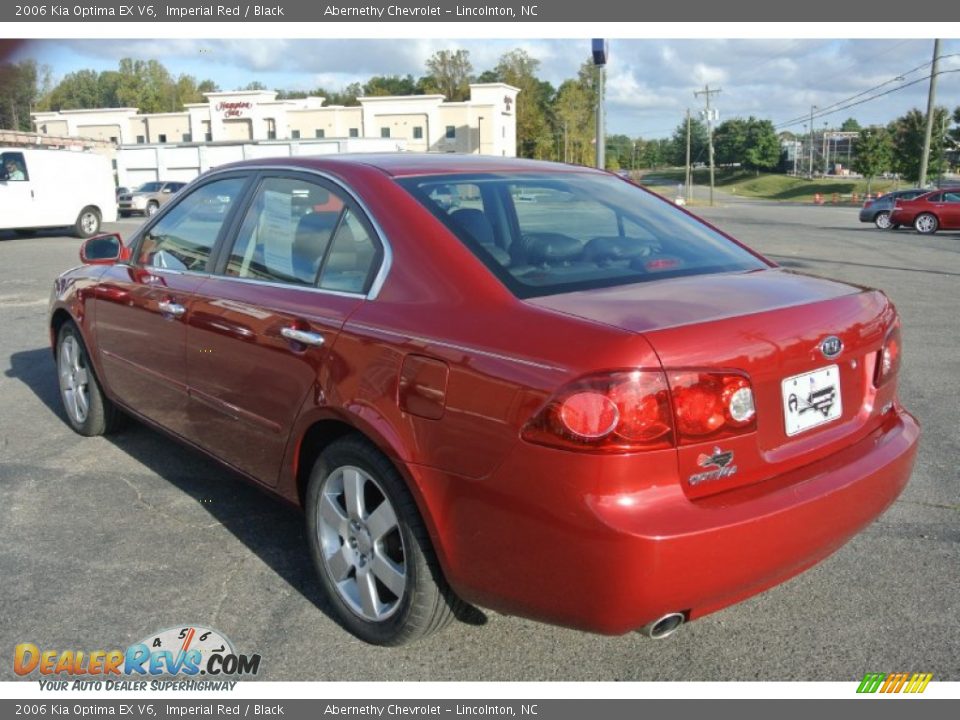 2006 Kia Optima EX V6 Imperial Red / Black Photo #4