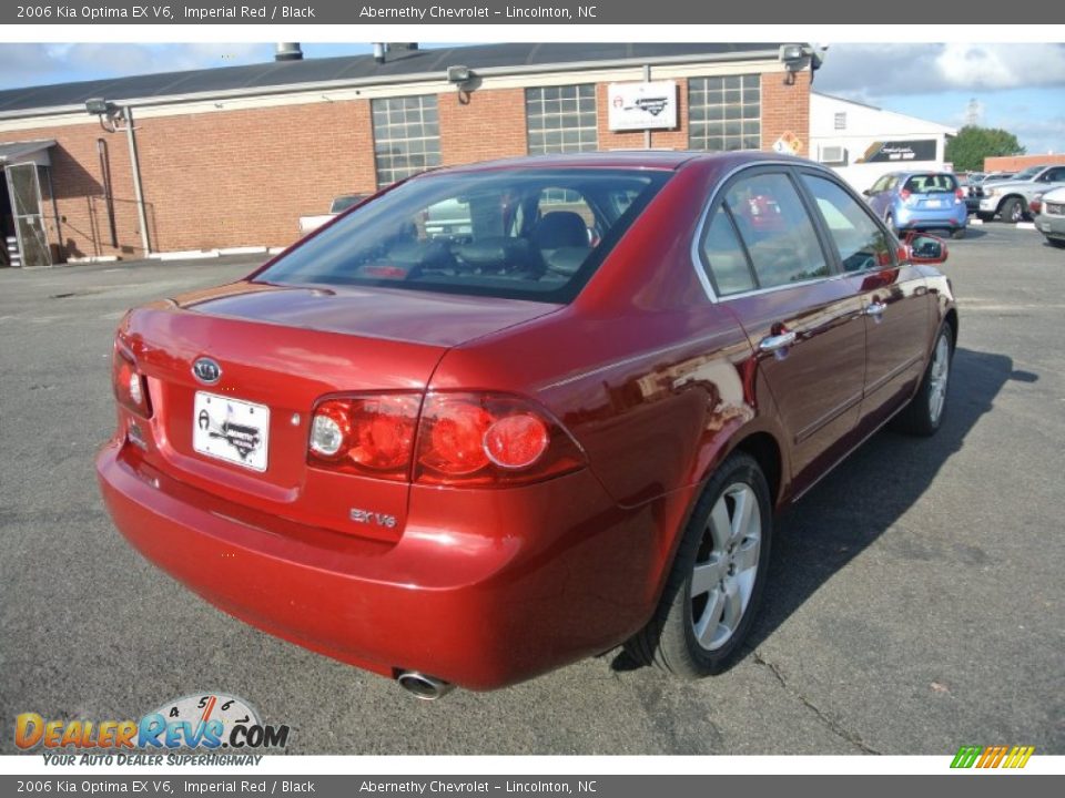 2006 Kia Optima EX V6 Imperial Red / Black Photo #5