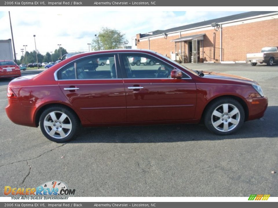 2006 Kia Optima EX V6 Imperial Red / Black Photo #6