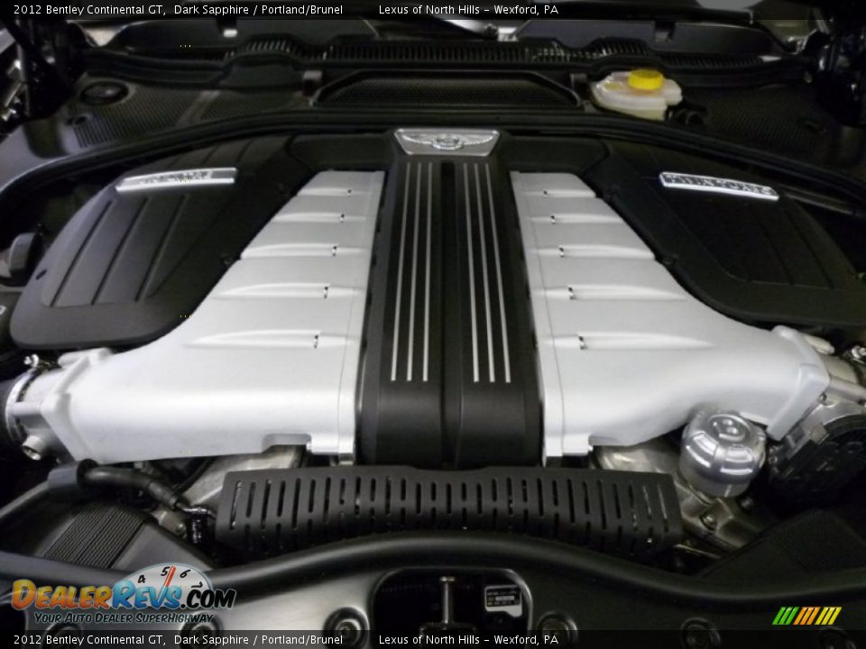 2012 Bentley Continental GT  6.0 Liter Twin-Turbocharged DOHC 48-Valve VVT W12 Engine Photo #15