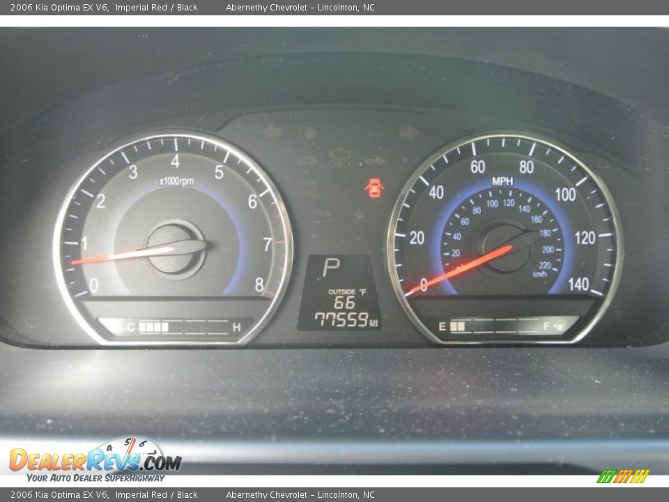 2006 Kia Optima EX V6 Imperial Red / Black Photo #12