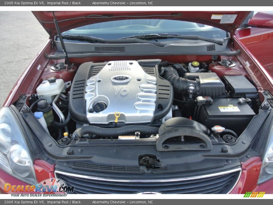 2006 Kia Optima EX V6 Imperial Red / Black Photo #21