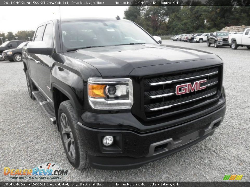 2014 GMC Sierra 1500 SLT Crew Cab 4x4 Onyx Black / Jet Black Photo #2