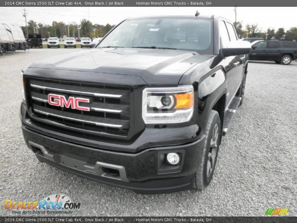 2014 GMC Sierra 1500 SLT Crew Cab 4x4 Onyx Black / Jet Black Photo #3