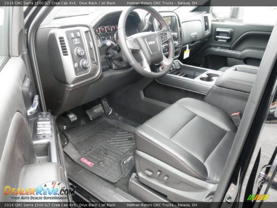 Jet Black Interior - 2014 GMC Sierra 1500 SLT Crew Cab 4x4 Photo #6