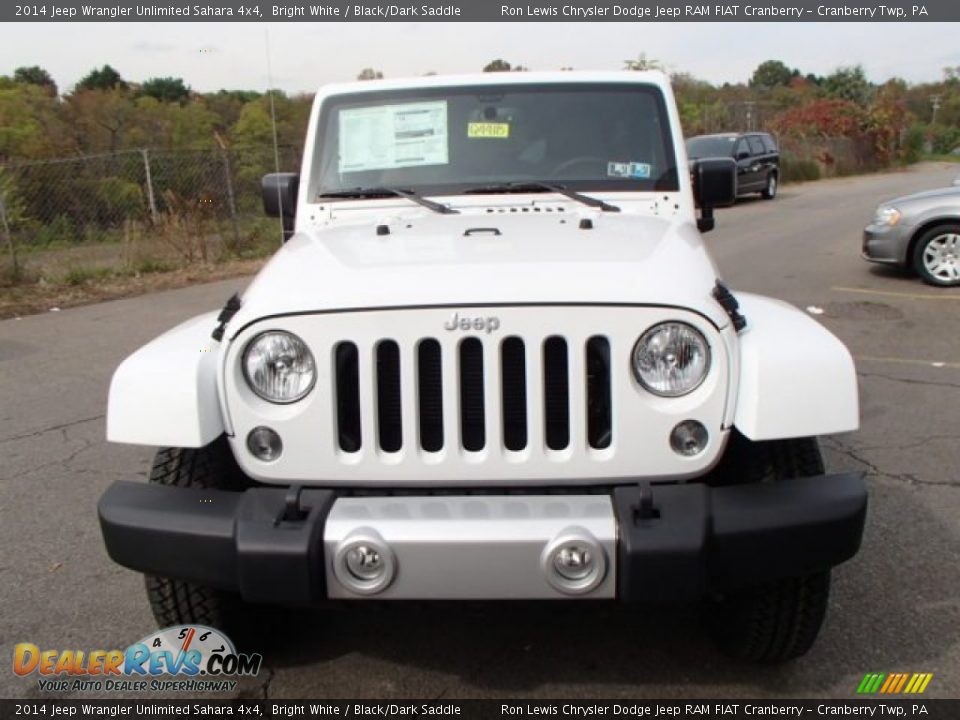 2014 Jeep Wrangler Unlimited Sahara 4x4 Bright White / Black/Dark Saddle Photo #3