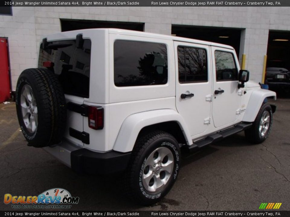 2014 Jeep Wrangler Unlimited Sahara 4x4 Bright White / Black/Dark Saddle Photo #6