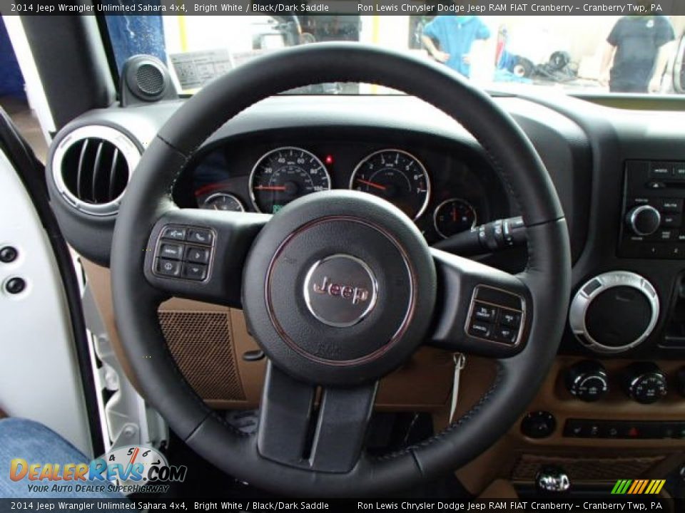 2014 Jeep Wrangler Unlimited Sahara 4x4 Bright White / Black/Dark Saddle Photo #19