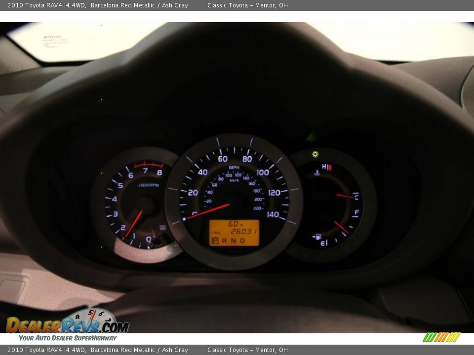 2010 Toyota RAV4 I4 4WD Barcelona Red Metallic / Ash Gray Photo #7