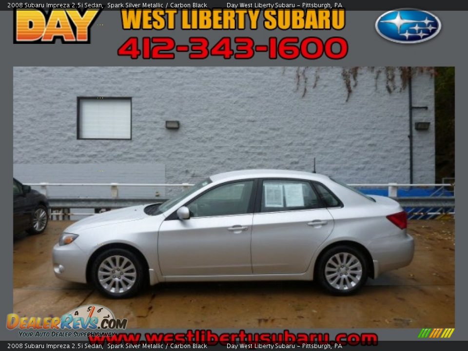 2008 Subaru Impreza 2.5i Sedan Spark Silver Metallic / Carbon Black Photo #1