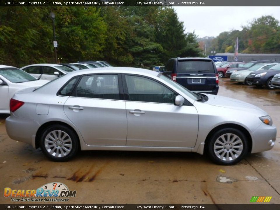 2008 Subaru Impreza 2.5i Sedan Spark Silver Metallic / Carbon Black Photo #5