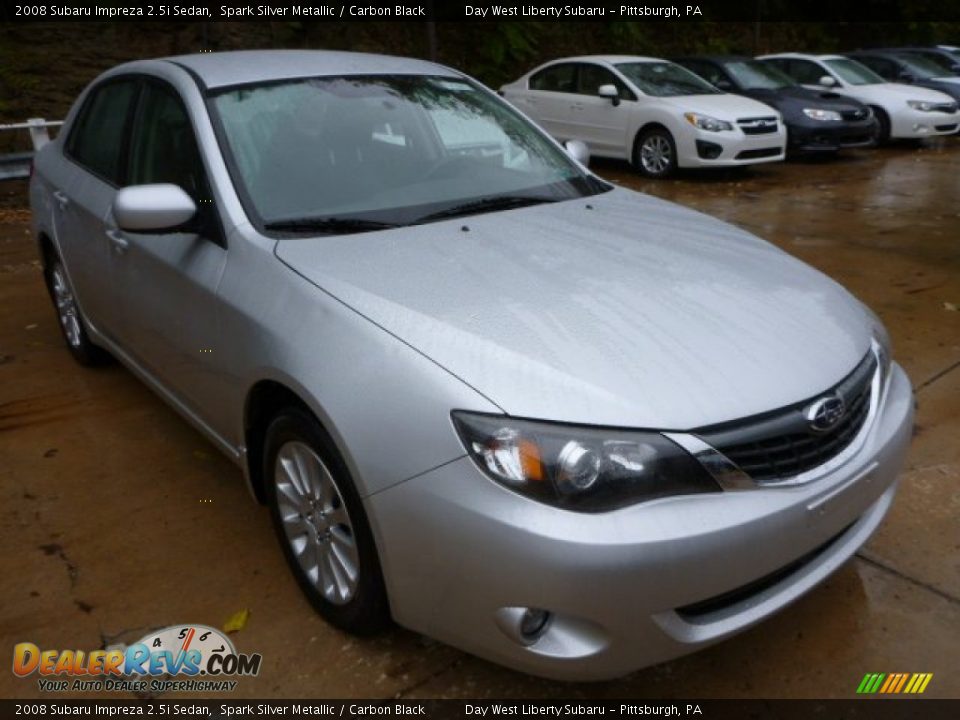 2008 Subaru Impreza 2.5i Sedan Spark Silver Metallic / Carbon Black Photo #6