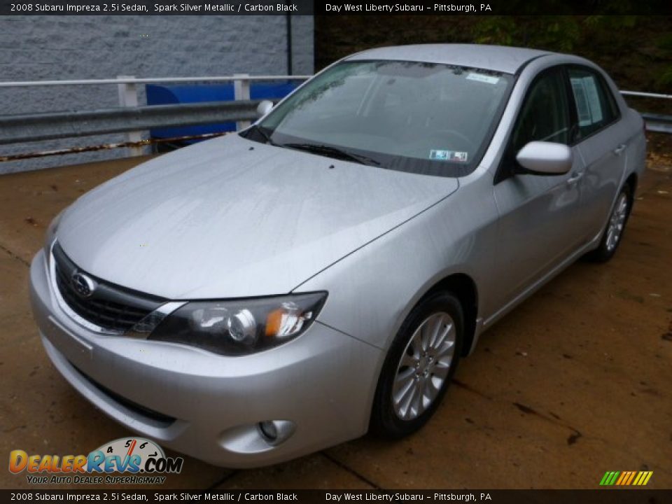 2008 Subaru Impreza 2.5i Sedan Spark Silver Metallic / Carbon Black Photo #8