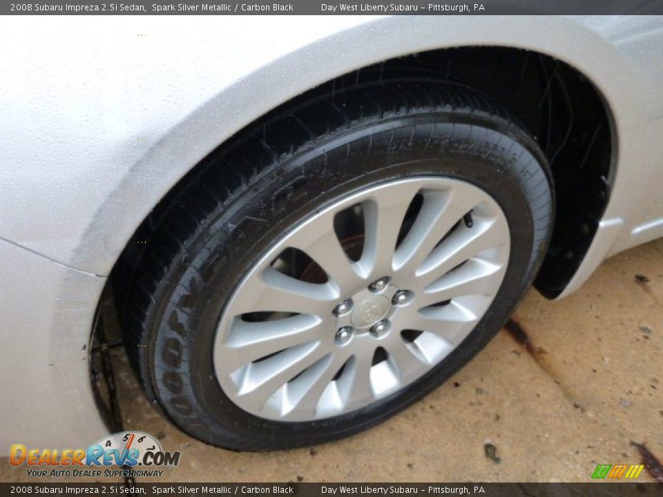 2008 Subaru Impreza 2.5i Sedan Spark Silver Metallic / Carbon Black Photo #9