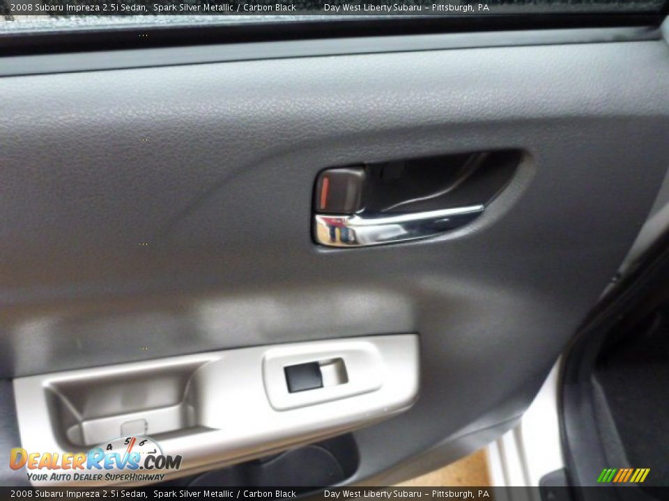 2008 Subaru Impreza 2.5i Sedan Spark Silver Metallic / Carbon Black Photo #13