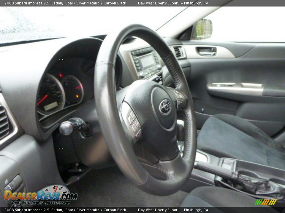 2008 Subaru Impreza 2.5i Sedan Spark Silver Metallic / Carbon Black Photo #16