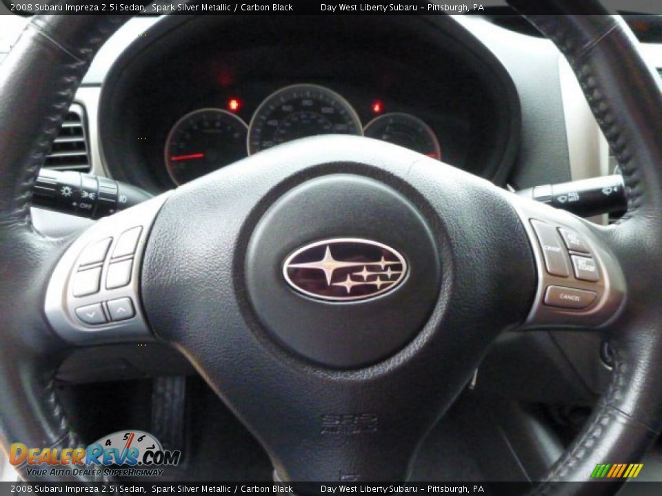 2008 Subaru Impreza 2.5i Sedan Spark Silver Metallic / Carbon Black Photo #18