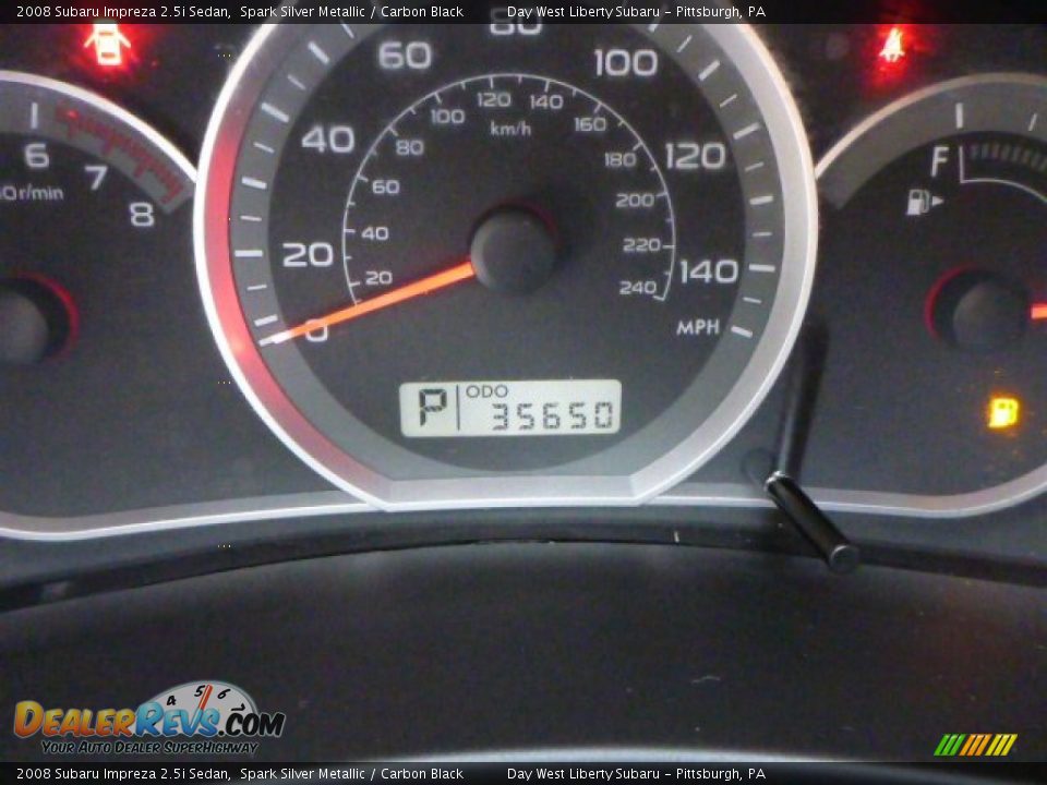 2008 Subaru Impreza 2.5i Sedan Spark Silver Metallic / Carbon Black Photo #20