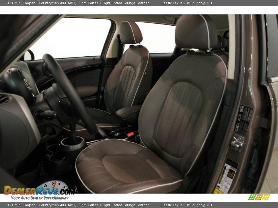 2011 Mini Cooper S Countryman All4 AWD Light Coffee / Light Coffee Lounge Leather Photo #7