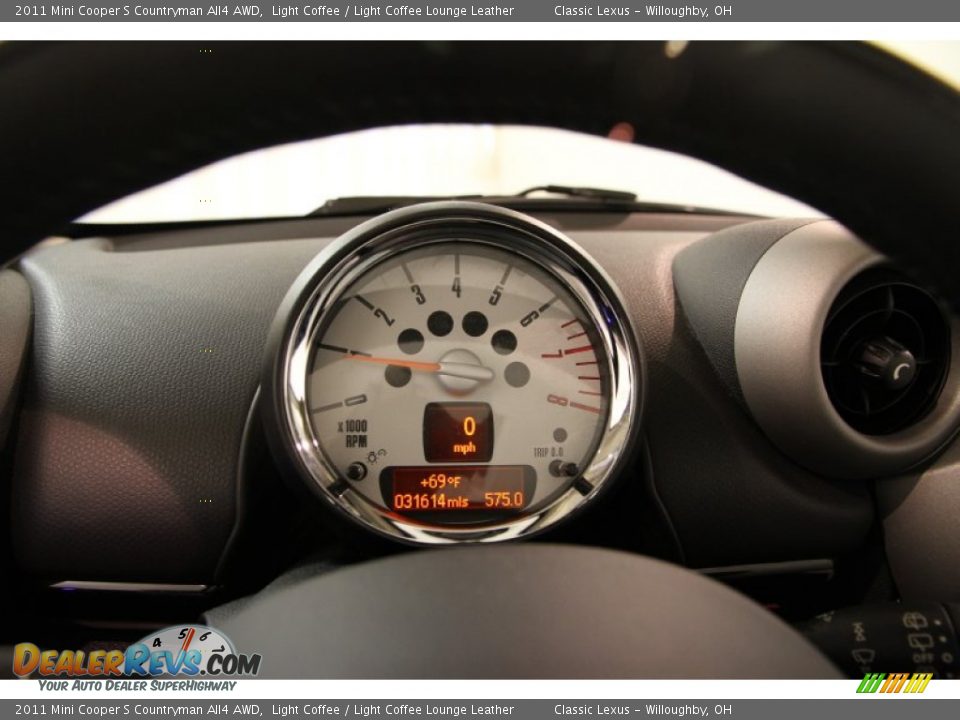 2011 Mini Cooper S Countryman All4 AWD Light Coffee / Light Coffee Lounge Leather Photo #12