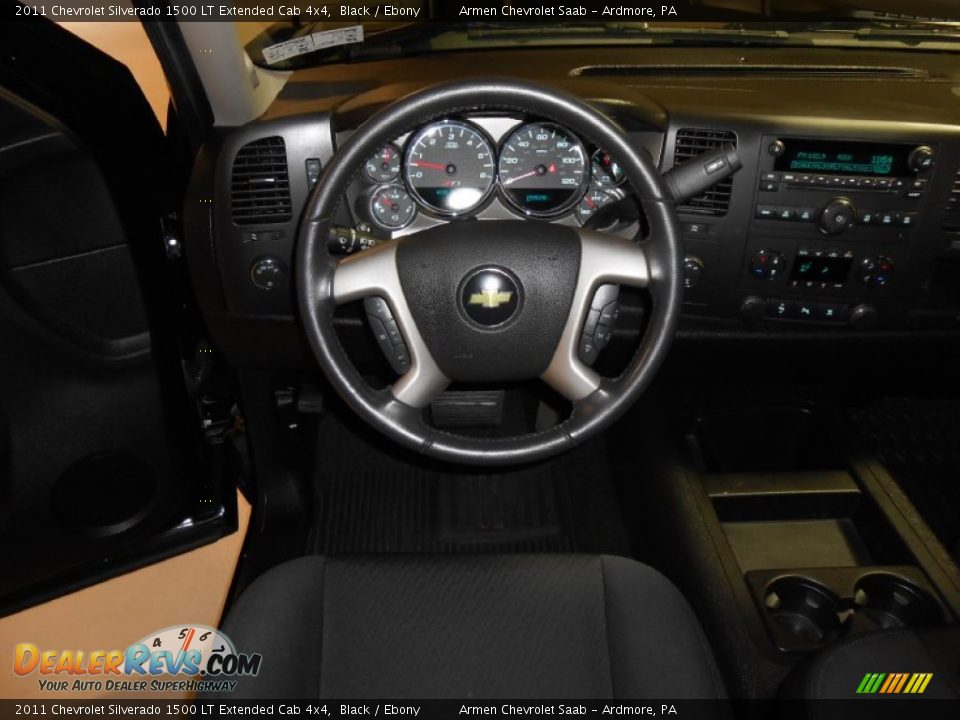 2011 Chevrolet Silverado 1500 LT Extended Cab 4x4 Black / Ebony Photo #19