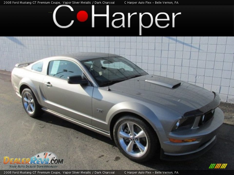 2008 Ford Mustang GT Premium Coupe Vapor Silver Metallic / Dark Charcoal Photo #1