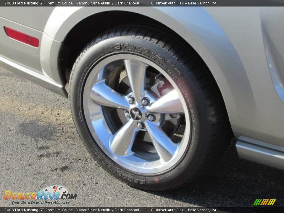 2008 Ford Mustang GT Premium Coupe Vapor Silver Metallic / Dark Charcoal Photo #3