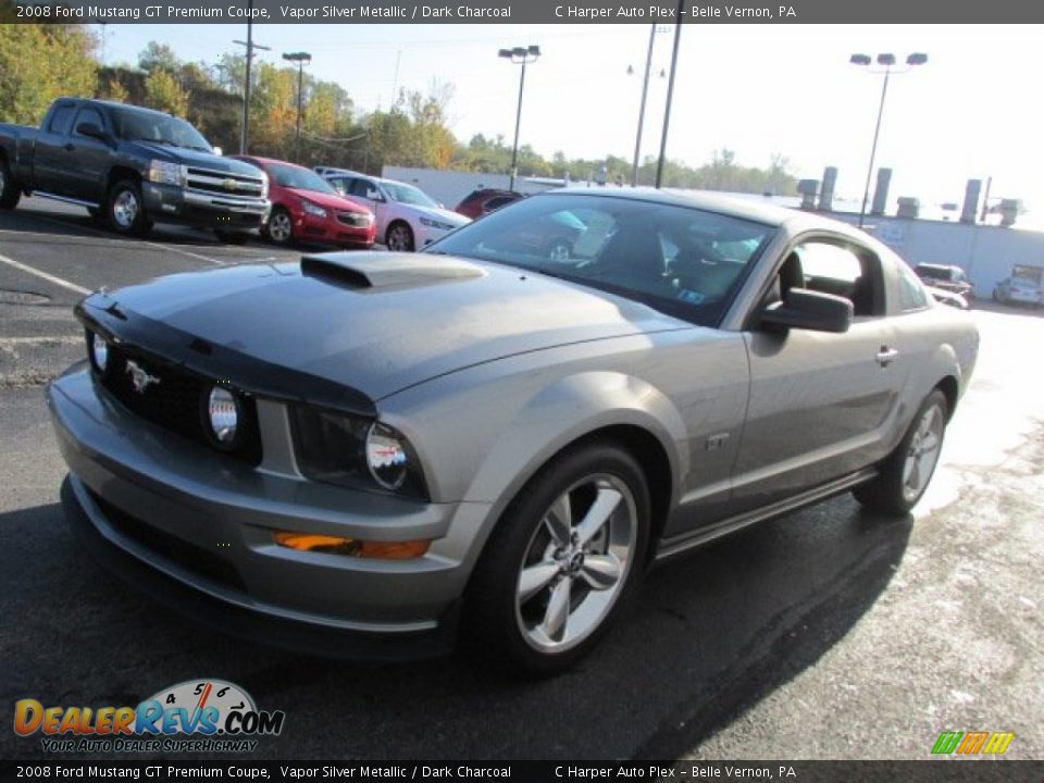 2008 Ford Mustang GT Premium Coupe Vapor Silver Metallic / Dark Charcoal Photo #5