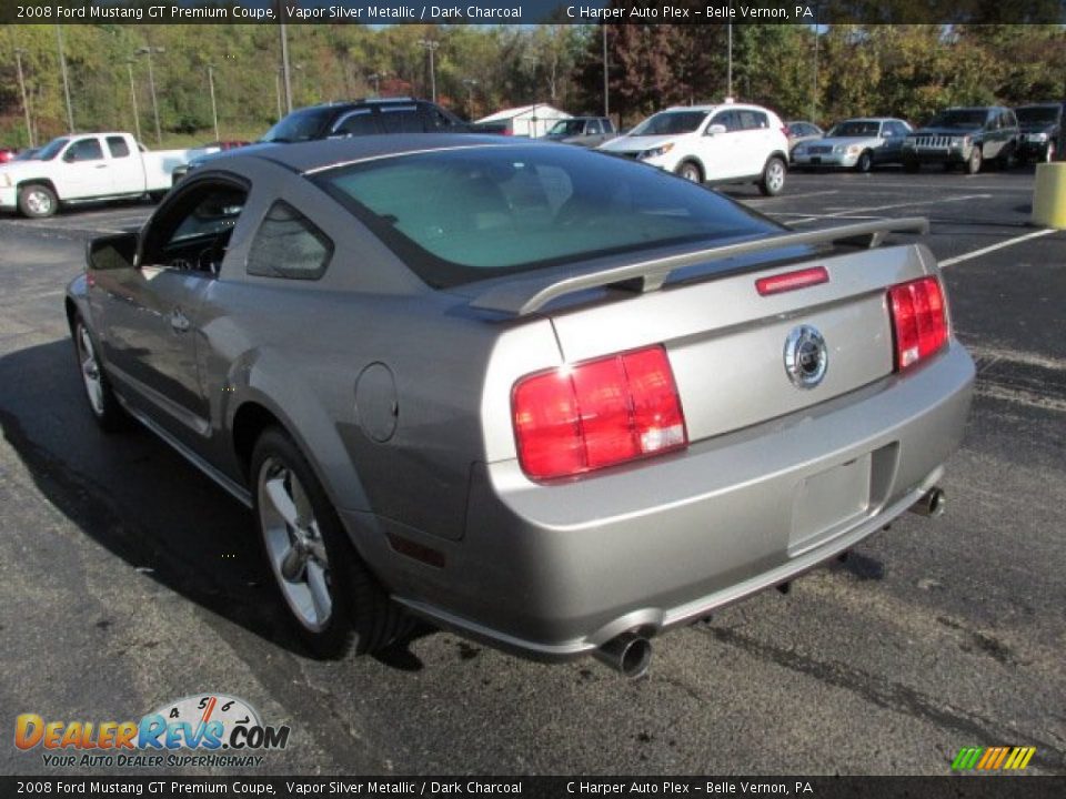 2008 Ford Mustang GT Premium Coupe Vapor Silver Metallic / Dark Charcoal Photo #6
