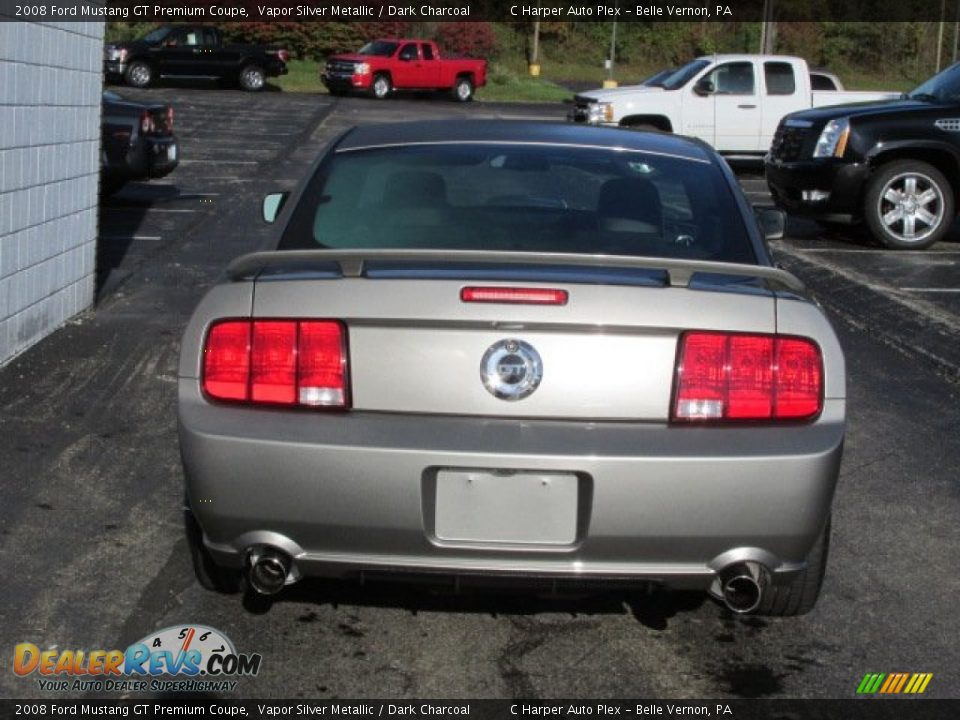 2008 Ford Mustang GT Premium Coupe Vapor Silver Metallic / Dark Charcoal Photo #7