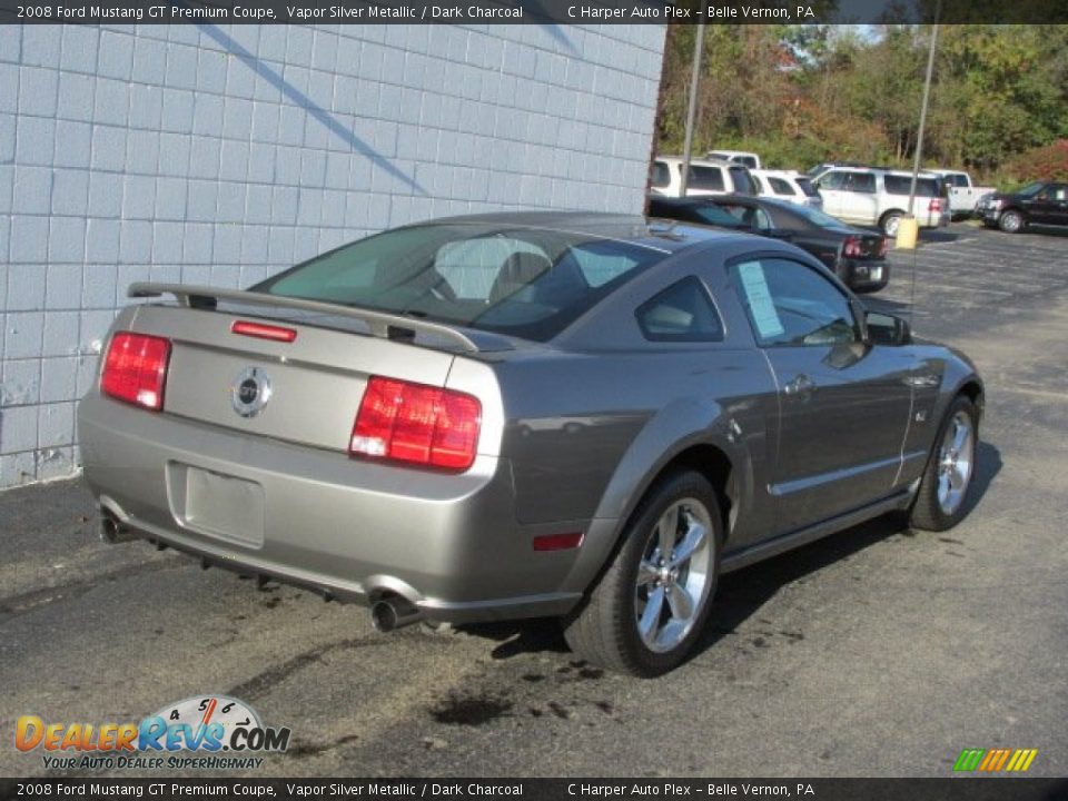 2008 Ford Mustang GT Premium Coupe Vapor Silver Metallic / Dark Charcoal Photo #8