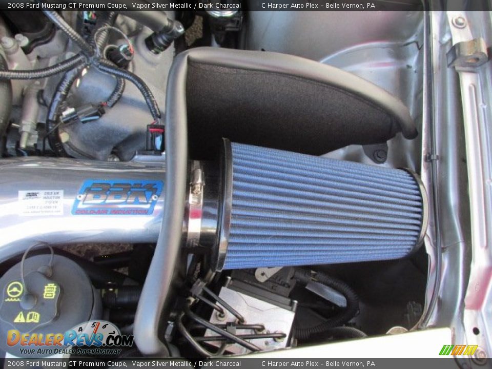 2008 Ford Mustang GT Premium Coupe Vapor Silver Metallic / Dark Charcoal Photo #10