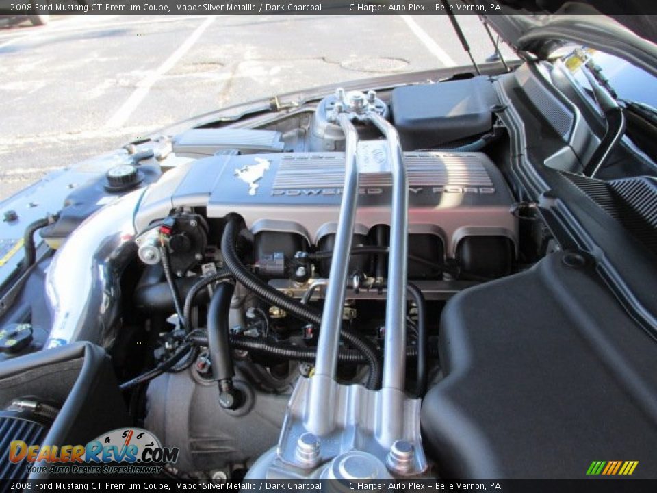 2008 Ford Mustang GT Premium Coupe Vapor Silver Metallic / Dark Charcoal Photo #11