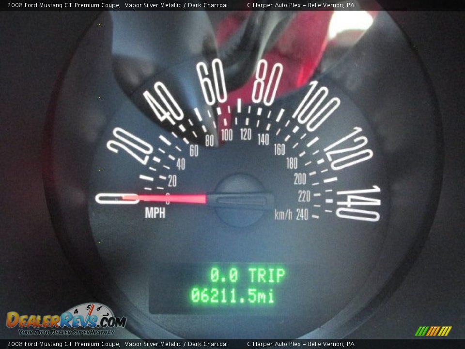 2008 Ford Mustang GT Premium Coupe Vapor Silver Metallic / Dark Charcoal Photo #25