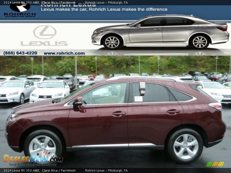 2014 Lexus RX 350 AWD Claret Mica / Parchment Photo #1