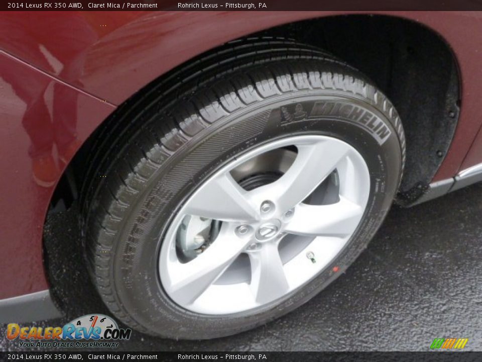 2014 Lexus RX 350 AWD Claret Mica / Parchment Photo #9