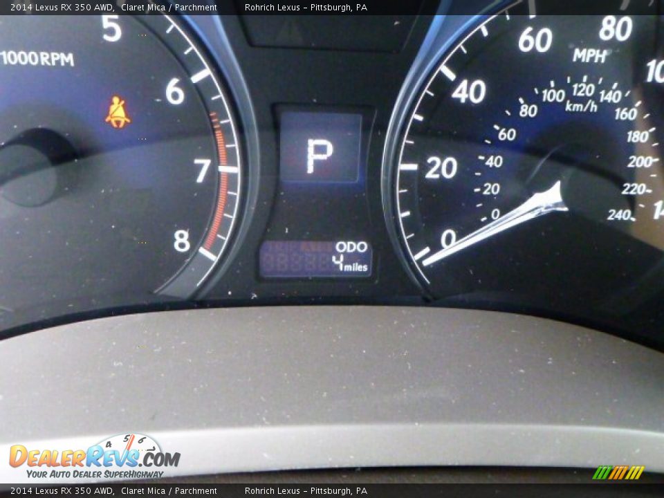 2014 Lexus RX 350 AWD Claret Mica / Parchment Photo #19