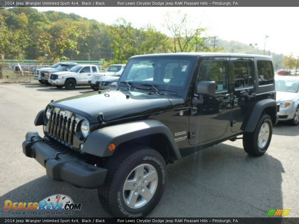 2014 Jeep Wrangler Unlimited Sport 4x4 Black / Black Photo #1