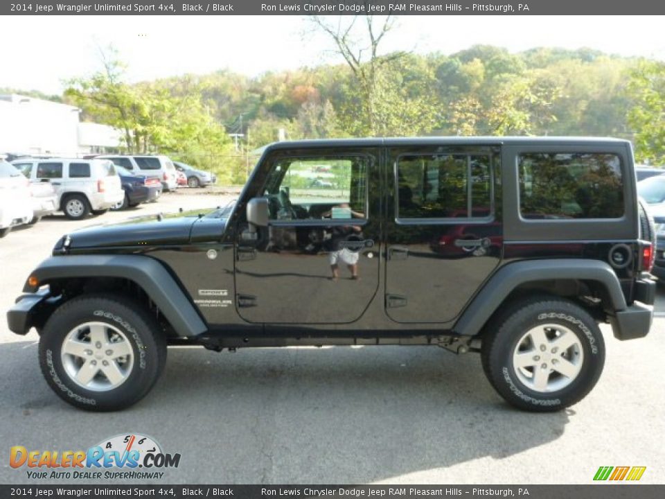 2014 Jeep Wrangler Unlimited Sport 4x4 Black / Black Photo #2