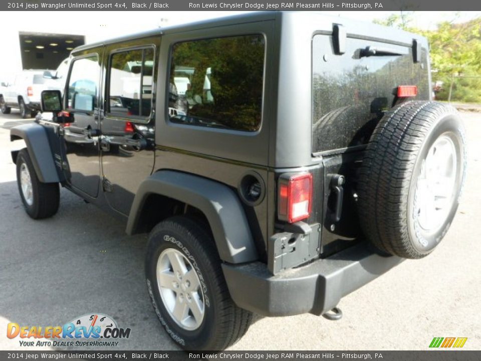 2014 Jeep Wrangler Unlimited Sport 4x4 Black / Black Photo #3