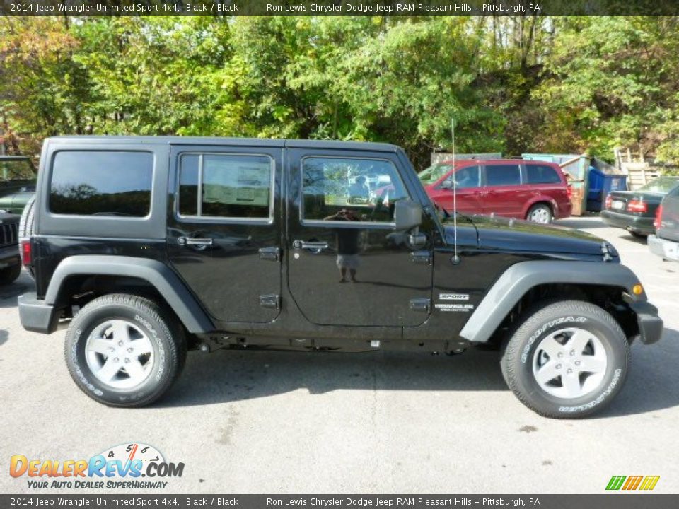 2014 Jeep Wrangler Unlimited Sport 4x4 Black / Black Photo #6