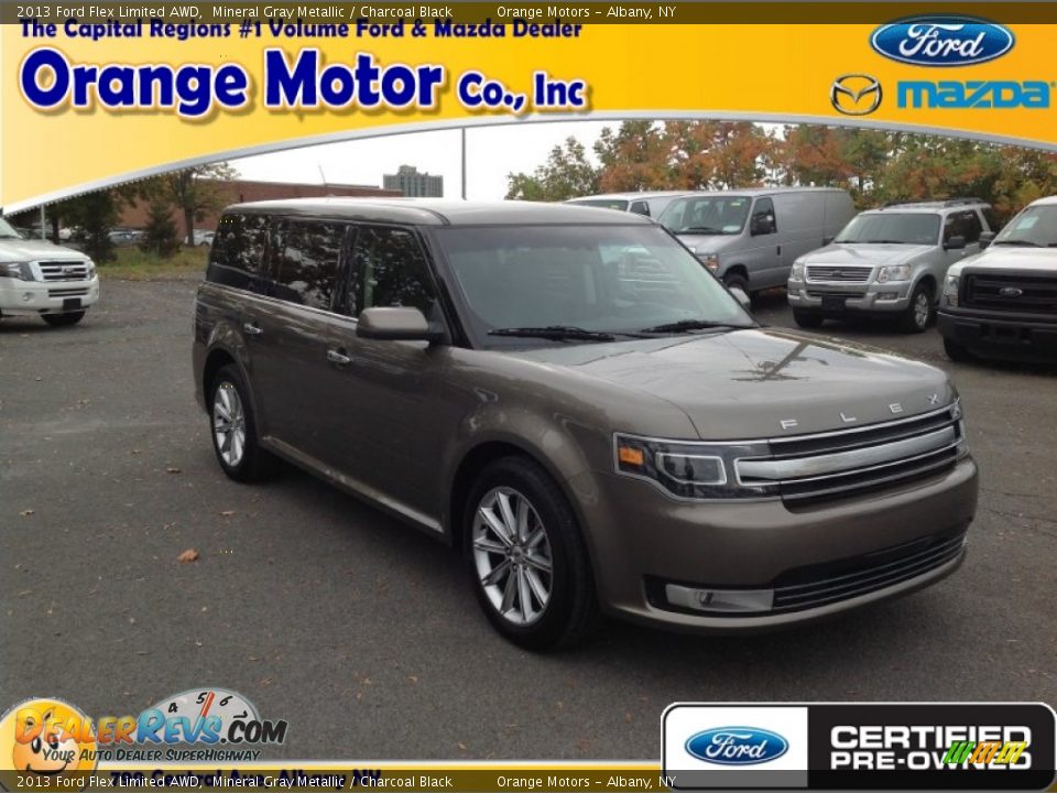 2013 Ford Flex Limited AWD Mineral Gray Metallic / Charcoal Black Photo #1